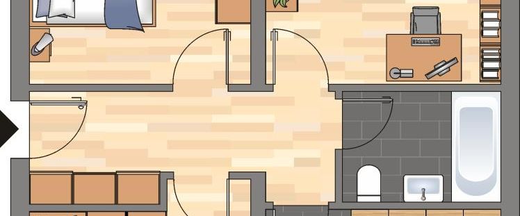 Gepflegte 3-Zimmer-Wohnung in modernisierten Mehrparteienhaus! - Foto 1