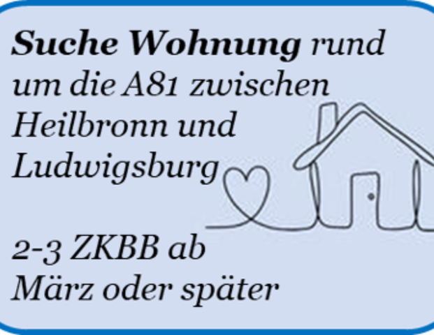 SUCHE 2 ZKBB Wohnung > Nähe A81 zw. Ludwigsburg / Heilbronn - Foto 1