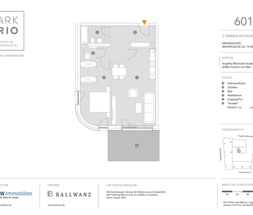 Geräumige 2-Zimmer-Wohnung mit privater Terrasse - Photo 1