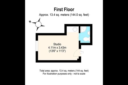 Bedsit, Sandringham Road, E8 - Photo 3