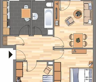 Achtung! Renovierte 3-Zimmer-Wohnung mit Balkon in Siegen Gosenbach - Foto 1
