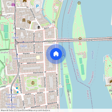 Malá Strana, Janáčkovo nábřeží, Praha