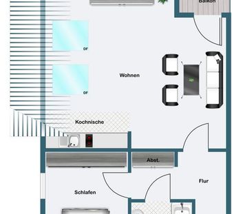 Gemütliche Dachgeschosswohnung in bester Lage mit EBK ab sofort! - Photo 5