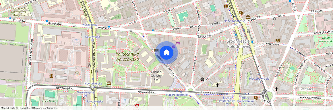 ul. Stanisława Noakowskiego, Śródmieście Południowe, Śródmieście, Warszawa, mazowieckie