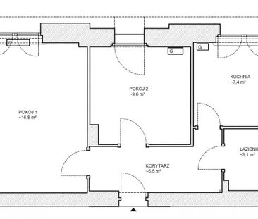 Drzewa za oknem, 2 pokoje, oddzielna kuchnia 43.4 m² - Photo 6