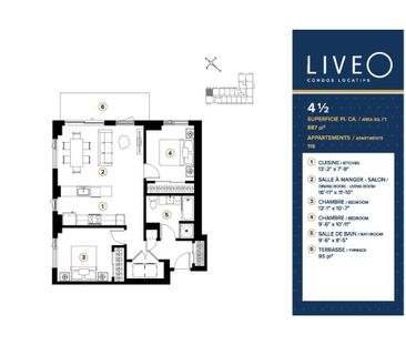 Magnifique 4 et demi dans LiveO Condos Locatifs Repentigny - appart... - Photo 4
