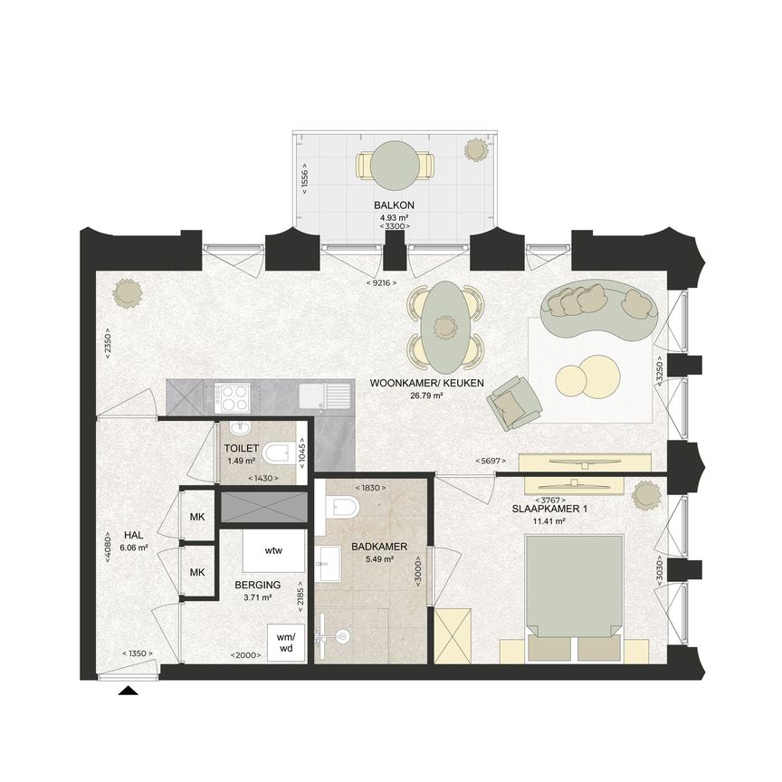 Appartement te huur: Kennedylaan 296 2035 TR Haarlem - Photo 1