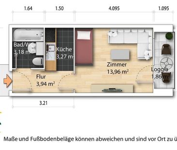 1-Zimmer Mietwohnung - Großzschachwitz - Photo 1