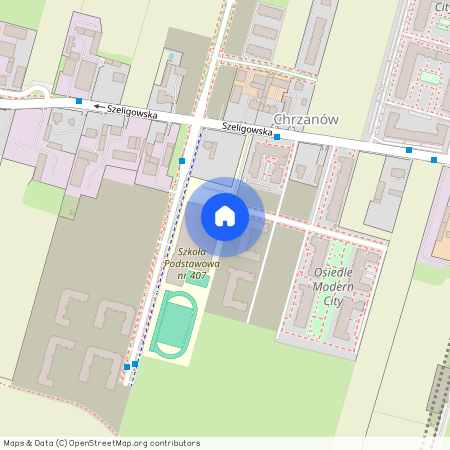 ul. Szeligowska, Chrzanów, Bemowo, Warszawa, mazowieckie