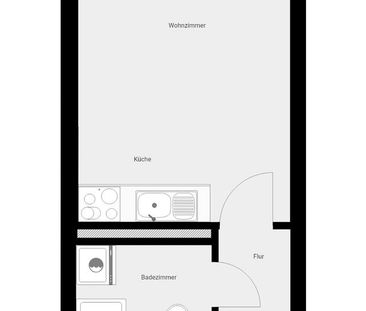 Attraktive Dachwohnung im Hochhaus: 1 Zimmer – kurzfristig bezugsfr... - Foto 1