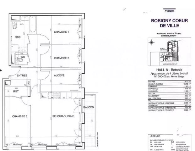 location Appartement T4 DE 85.7m² À BOBIGNY - Photo 1