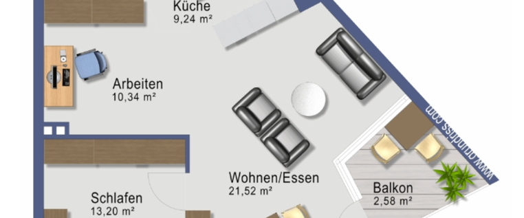 Helle 2-Zimmer-Wohnung im Wikingturm mit Blick auf die Schlei - Foto 1