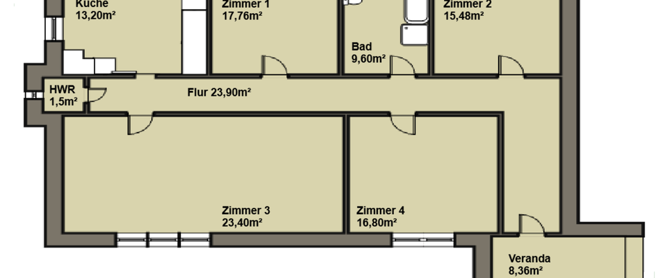 4-Zimmerwohnung im grünen Stadtteil Sachsenhausen kernsaniert - Foto 1