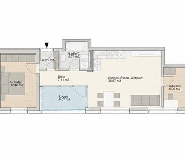 Moderne 2,5-Zimmer-Terrassenwohnung mit praktischer Aufteilung in L... - Photo 2