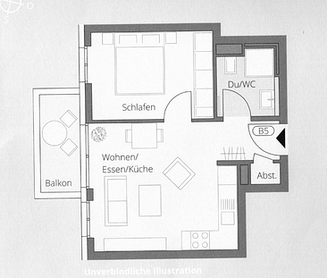 Neuwertige und helle 2 Zimmer-Wohnung mit Balkon, EBK und TG-Stellplatz - Photo 1