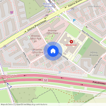 ul. Herbu Janina, Błonia Wilanowskie, Wilanów, Warszawa, mazowieckie