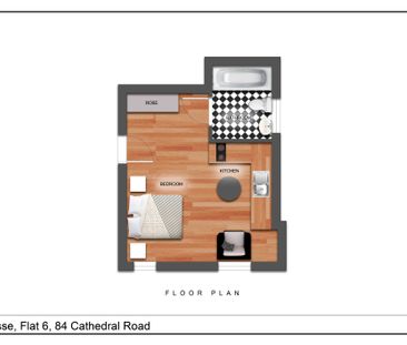 Back room (Matisse), Flat 6, 84 Cathedral Road, Cardiff CF11 9LN - Photo 4