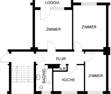 modernisierte 3-Zimmer Wohnung mit Balkon - Photo 2