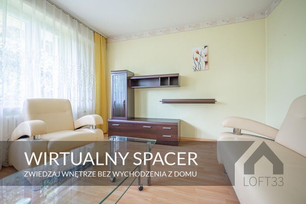 Trzypokojowe mieszkanie z balkonem na parterze w Jaworznie na Leopoldzie do wynajęcia | Spacer 3D - Фото 1