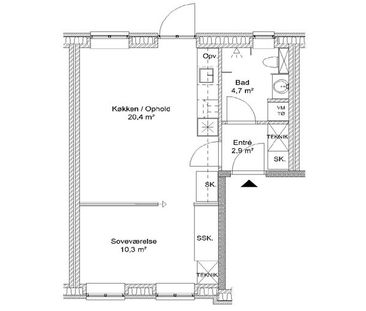 Dejlig 2-værelses lejlighed i Odense SV - Foto 1