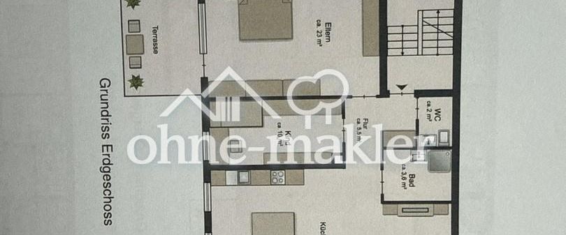 Stilvoll Wohnung mit großem Garten, Terrasse und Garage . - Photo 1