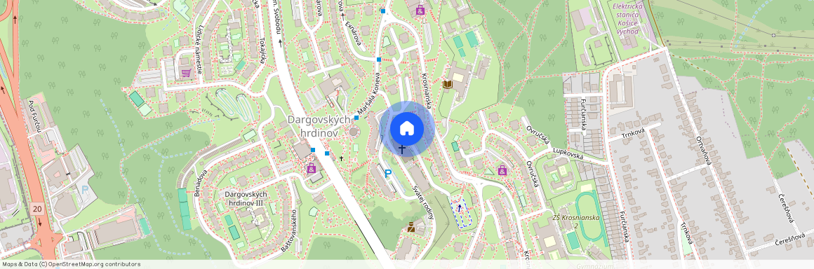 Svätej rodiny, Košice-Dargovských hrdinov, okres Košice III