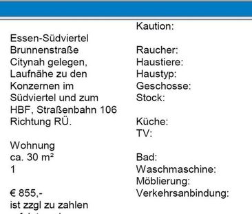 Schöne moderne möbl. 1,5 Zimmer Wohnung in Rüttenscheid - Photo 3