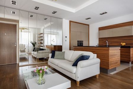 Nowoczesne Wysoki standard Duży salon 56.3 m² - Photo 4