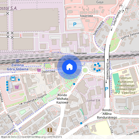 Zielona Góra M., Zielona Góra, Centrum