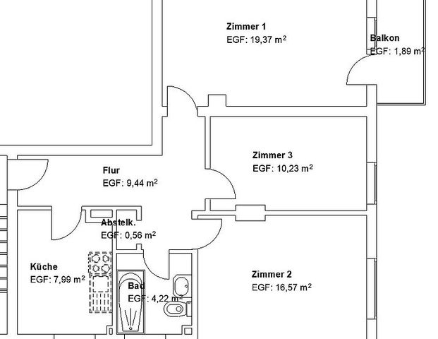 Freundliche 3 ZKB mit Balkon in der Nordstadt! - Foto 1