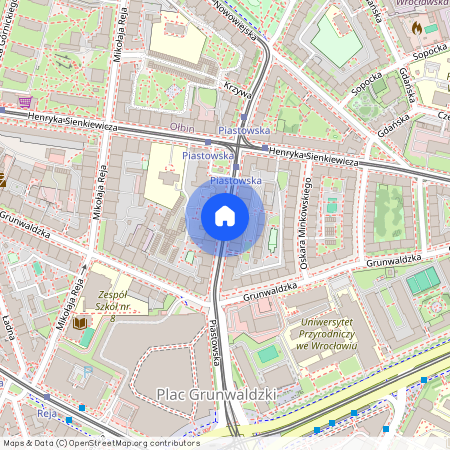 ul. Piastowska, Oporów, Fabryczna, Wrocław, dolnośląskie