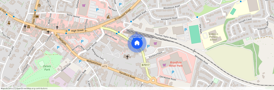 St. Vincent Place, Lanark, South Lanarkshire, ML11