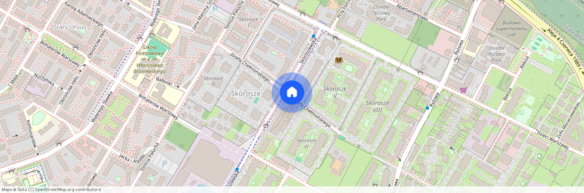 ul. Józefa Chełmońskiego, Skorosze, Ursus, Warszawa, mazowieckie