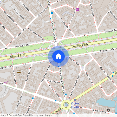 Avenue Foch et Avenue Raymond Poincarré 75116 Paris (16e arrondissement)