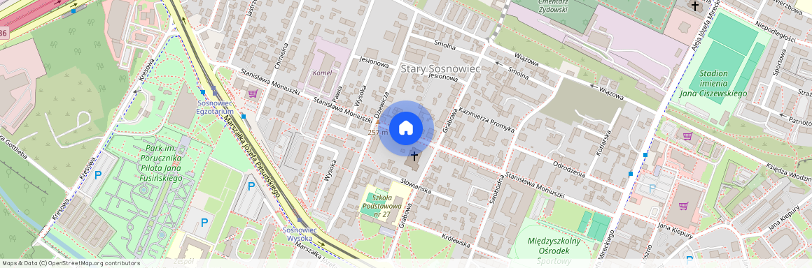 ul. Stanisława Moniuszki, Stary Sosnowiec, Sosnowiec, śląskie