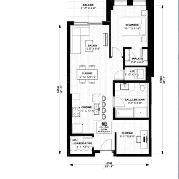 1 CH - 1 SDB - Gatineau - $2,300 /mo - Photo 2