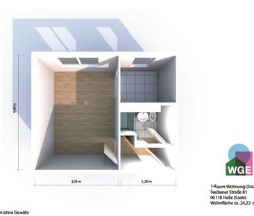 Helle 1 Raum Wohnung mit modernem Bad und neuer Ausstattung im Nord... - Foto 1