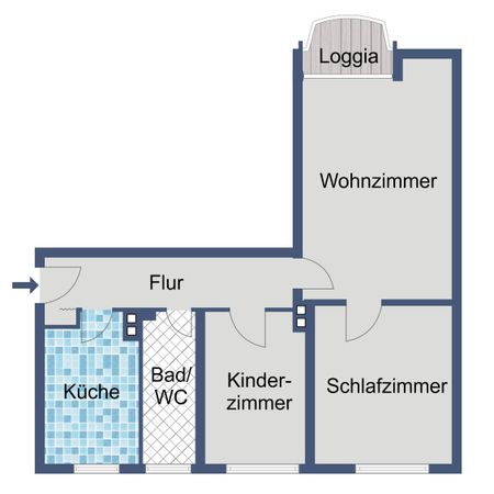 3-Zimmer-EG-Wohnung mit Balkon in Wiesbaden-Biebrich - Foto 4