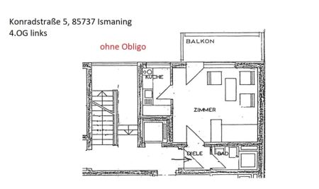 1 Zimmer Wohnung mit Balkon in Ismaning - Foto 5