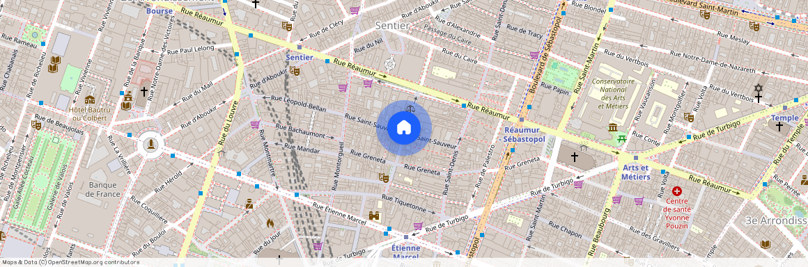 Rue Saint Sauveur et Rue Dussoubs 75002 Paris (2e arrondissement)