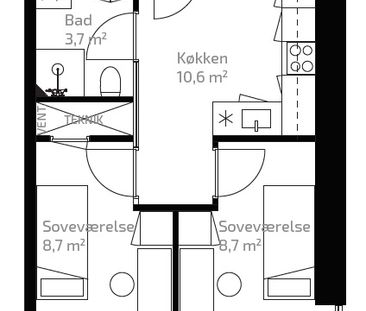 2-værelses studiebolig - Photo 1