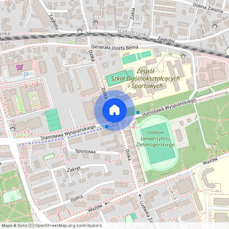 ul. Dzika, Centrum, Zielona Góra, lubuskie