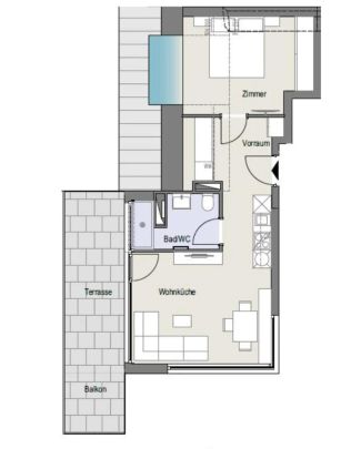 UNBEFRISTET: 2-Zimmer-DG inkl. großer Terrasse ab NOVEMBER! - Foto 1