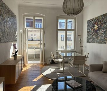 Exklusiv möblierte 2-Zimmer-Altbauwohnung mit Süd-Balkon - Photo 1