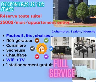 MEUBLÉ-FURNISHED-APPORTE JUSTE TON SAC - Photo 2