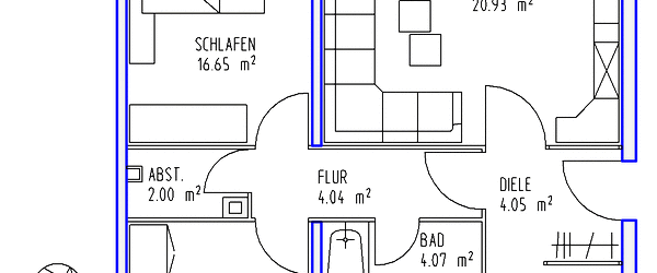 3 Zimmer, Küche, Bad, Loggia, Garage, 2.OG links - Photo 1