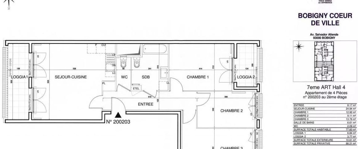 location Appartement T4 DE 76.5m² À BOBIGNY - Photo 1