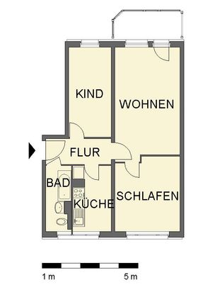 3-Raum-Wohnung mit Balkon in attraktiver Wohnlage - Photo 1