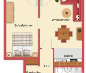 Schönes 1,5 Zimmer-Studio mit Blick über den Ort - Foto 1