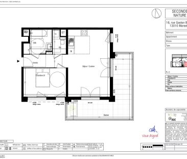 Appartement Marseille 2 pièce(s) de 54m2 - Photo 2